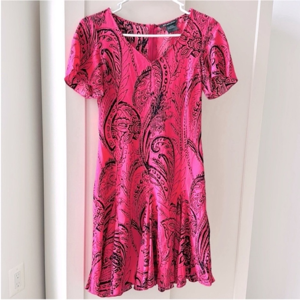 Pink and Black Paisley Kids Dress